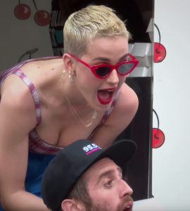 Katy Perry Serves Cherry Pie To Fans In Times Square